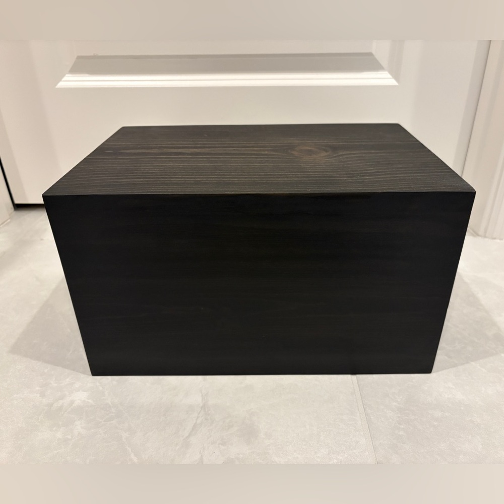 Handmade Black Wood Card Box with Lock for Wedding